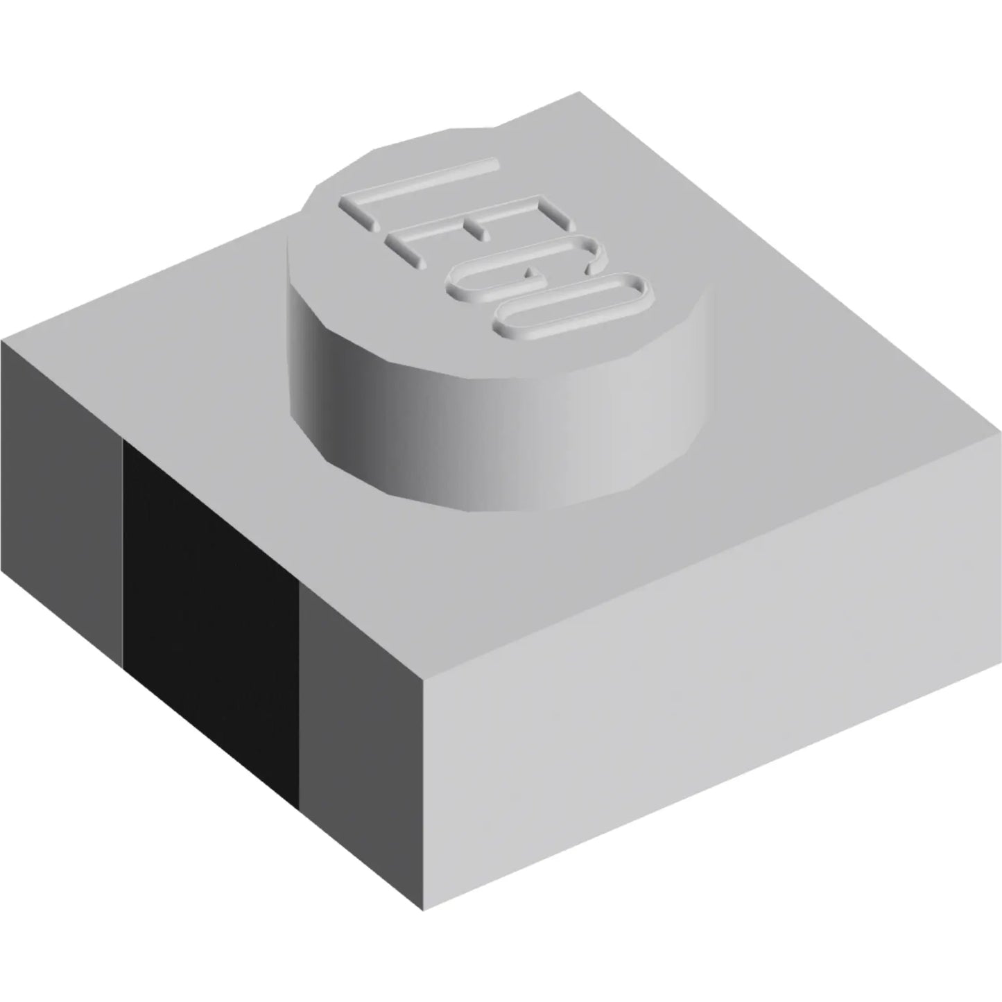 Part 3024pb010 - Plate 1 x 1 with Black Square Pattern