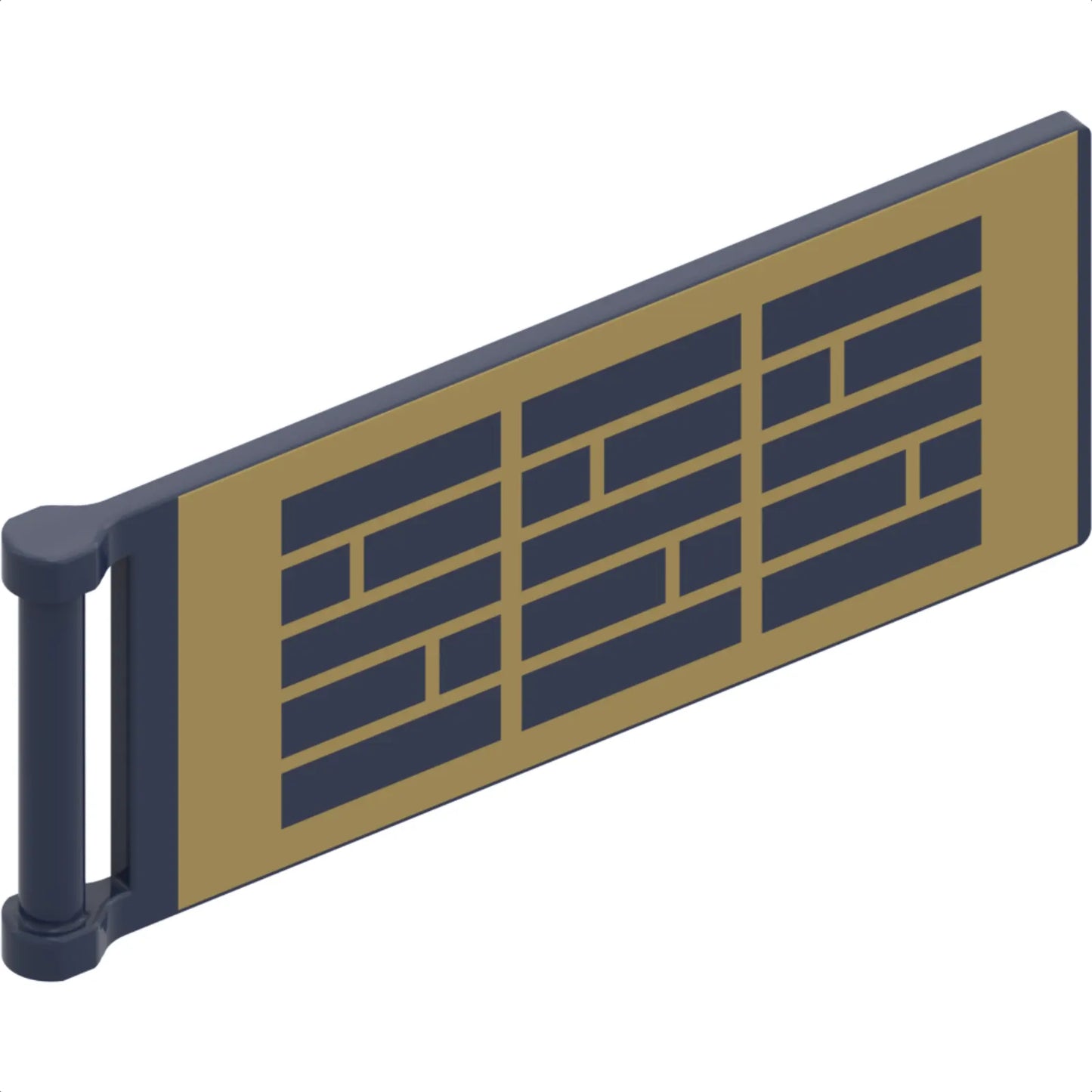 Part 30292pb053 - Flag 7 x 3 with Bar Handle with Gold Solar Panels Pattern