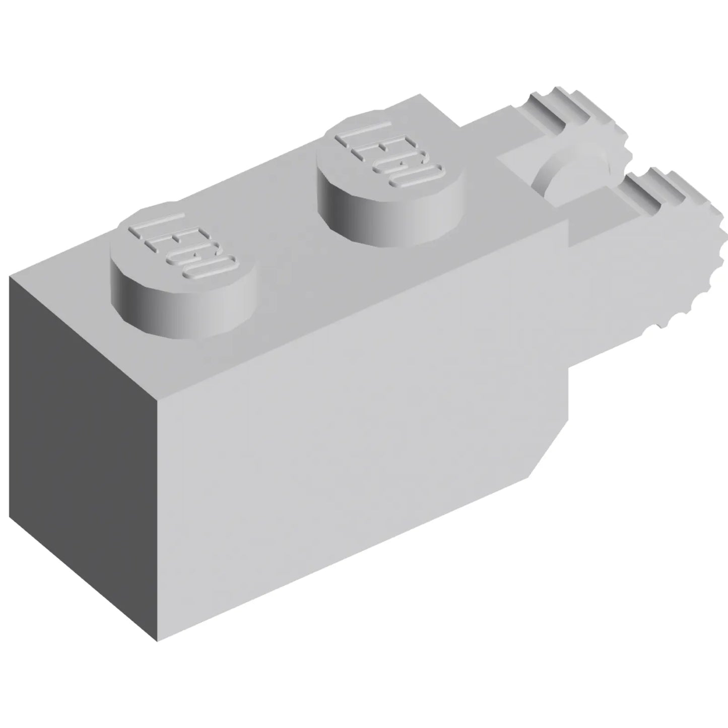 Part 30365 - Hinge Brick 1 x 2 Locking with 2 Fingers Vertical End, 9 Teeth