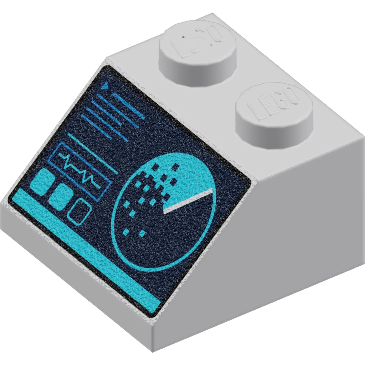 Part 3039pb132 - Slope 45 2 x 2 with Dark Blue Sonar Screen Pattern