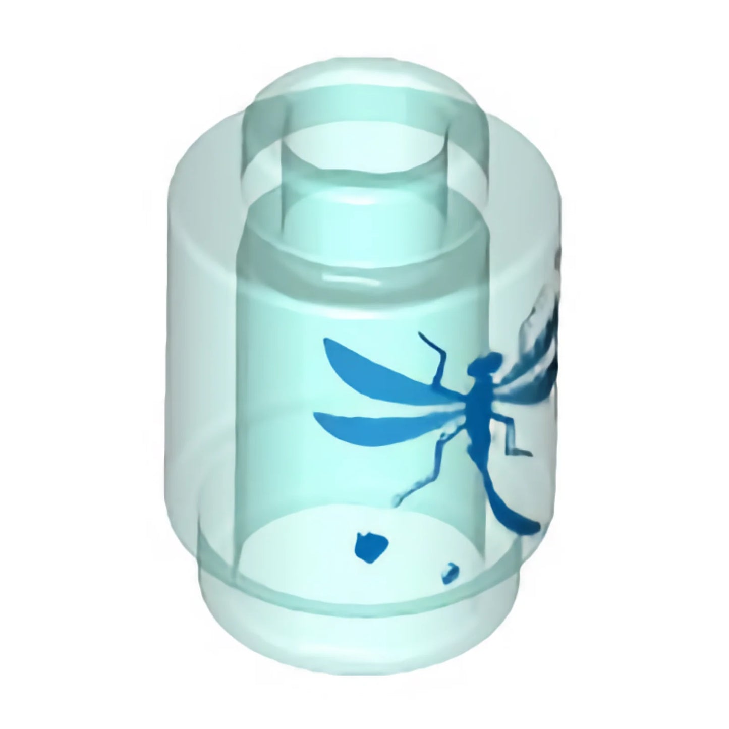 Part 3062pb058 - Brick, Round 1 x 1 with Blue Dragonfly Pattern