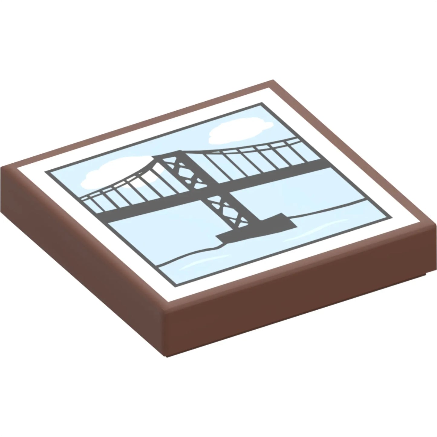 Part 3068pb0674 - Tile 2 x 2 with Suspension Bridge Pattern