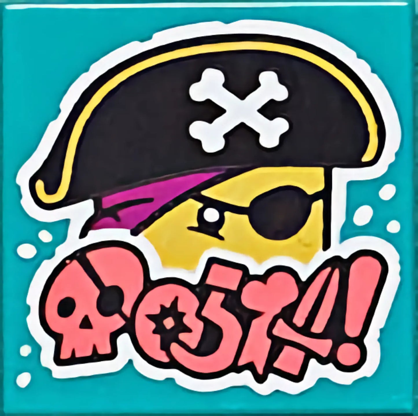 Part 3068pb1639 - Tile 2 x 2 with BeatBit Album Cover - Pirate Head Pattern