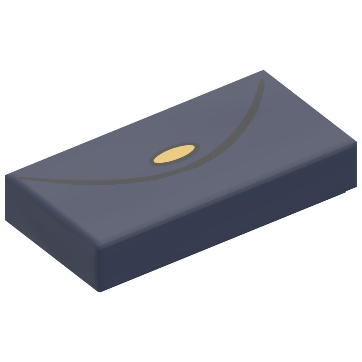 Part 3069pb0376 - Tile 1 x 2 with Purse with Gold Clasp Pattern