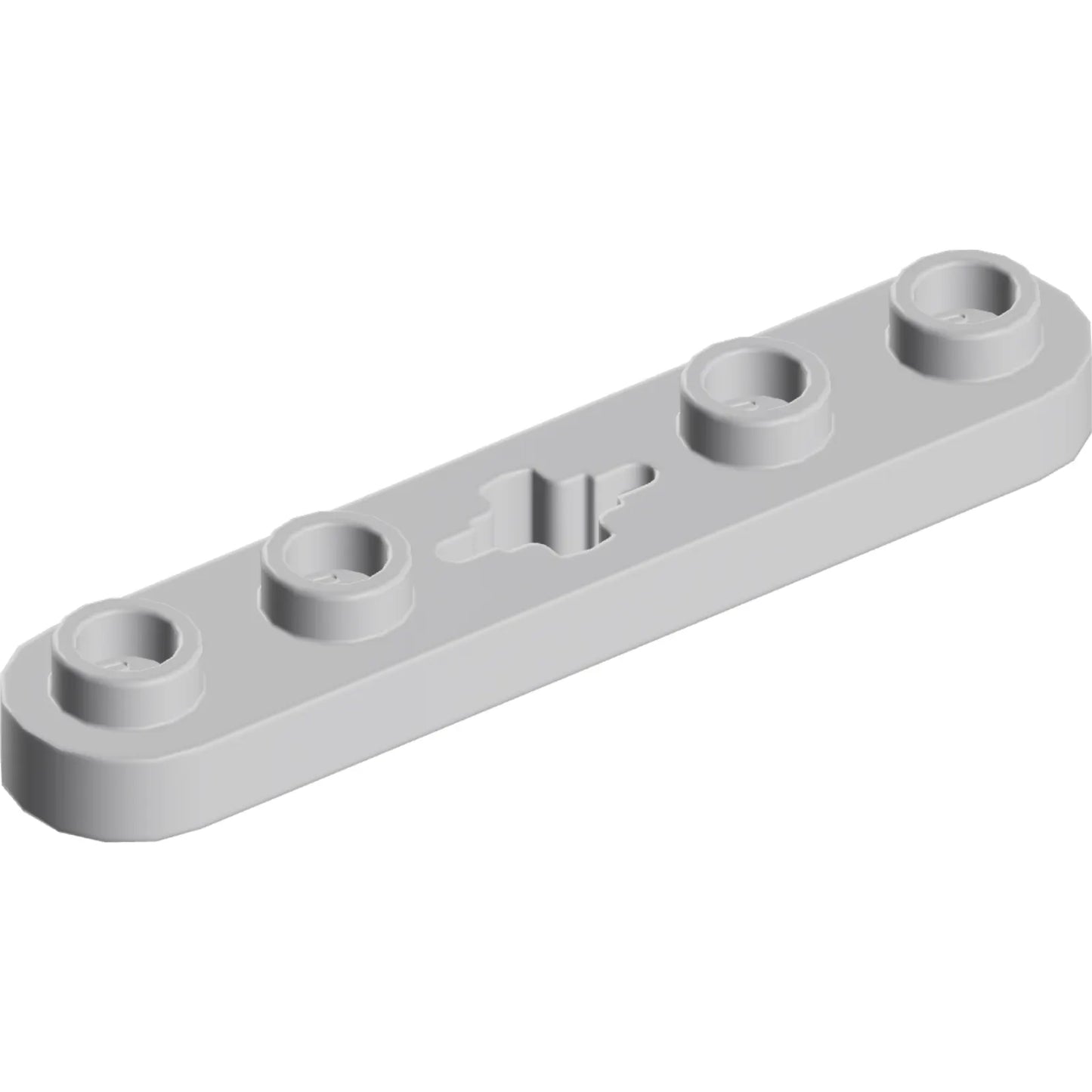 Teil 32124 - Technik, Platte 1 x 5 mit glatten Enden, 4 Bolzen und Mittelachsloch
