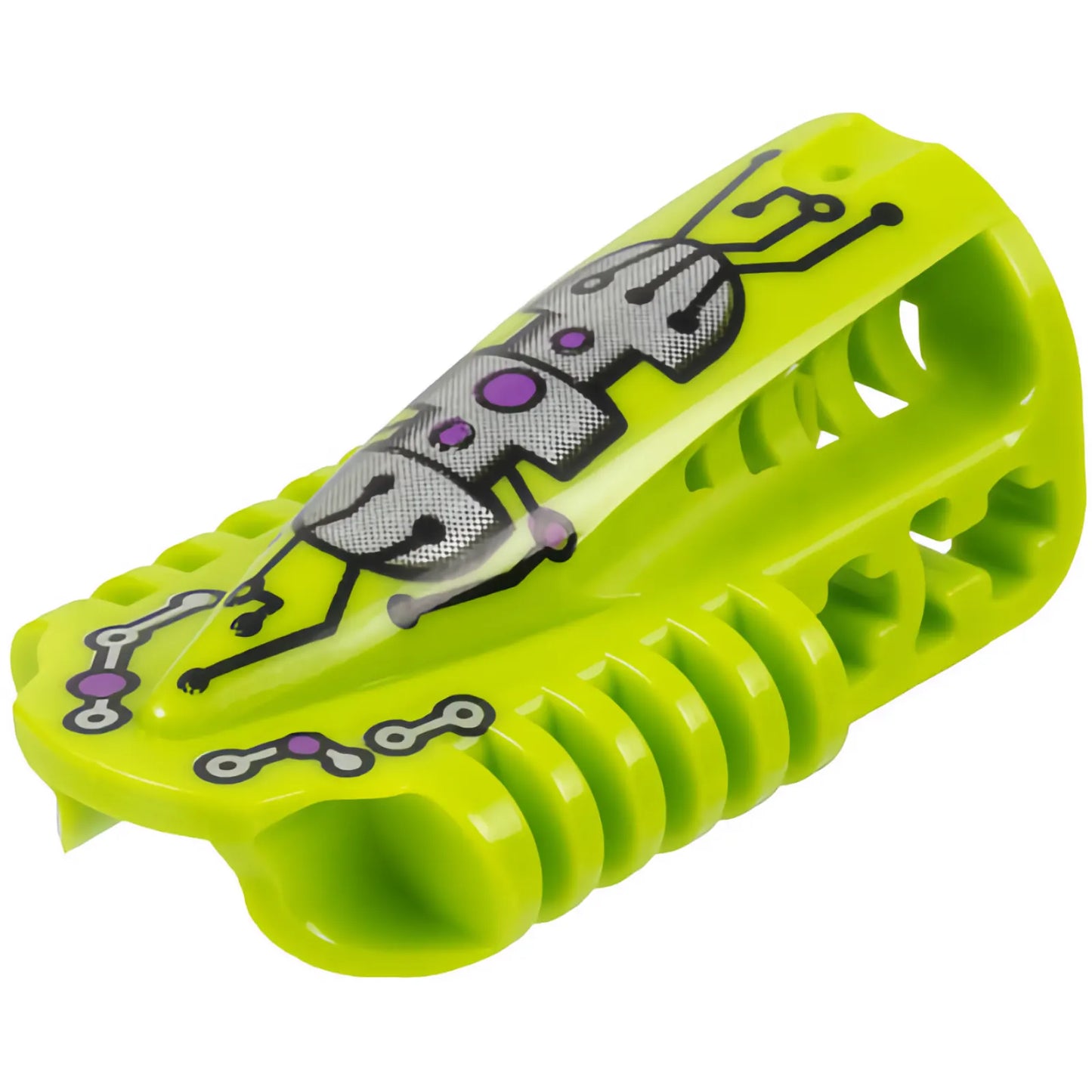 Part 32310pb06 - Technic Block 3 x 5 x 1 2/3 with Black and Silver Circuitry with Purple Dots Pattern