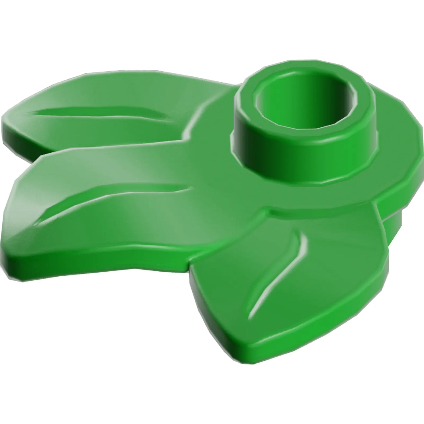 Part 32607 - Plant Plate, Round 1 x 1 with 3 Leaves