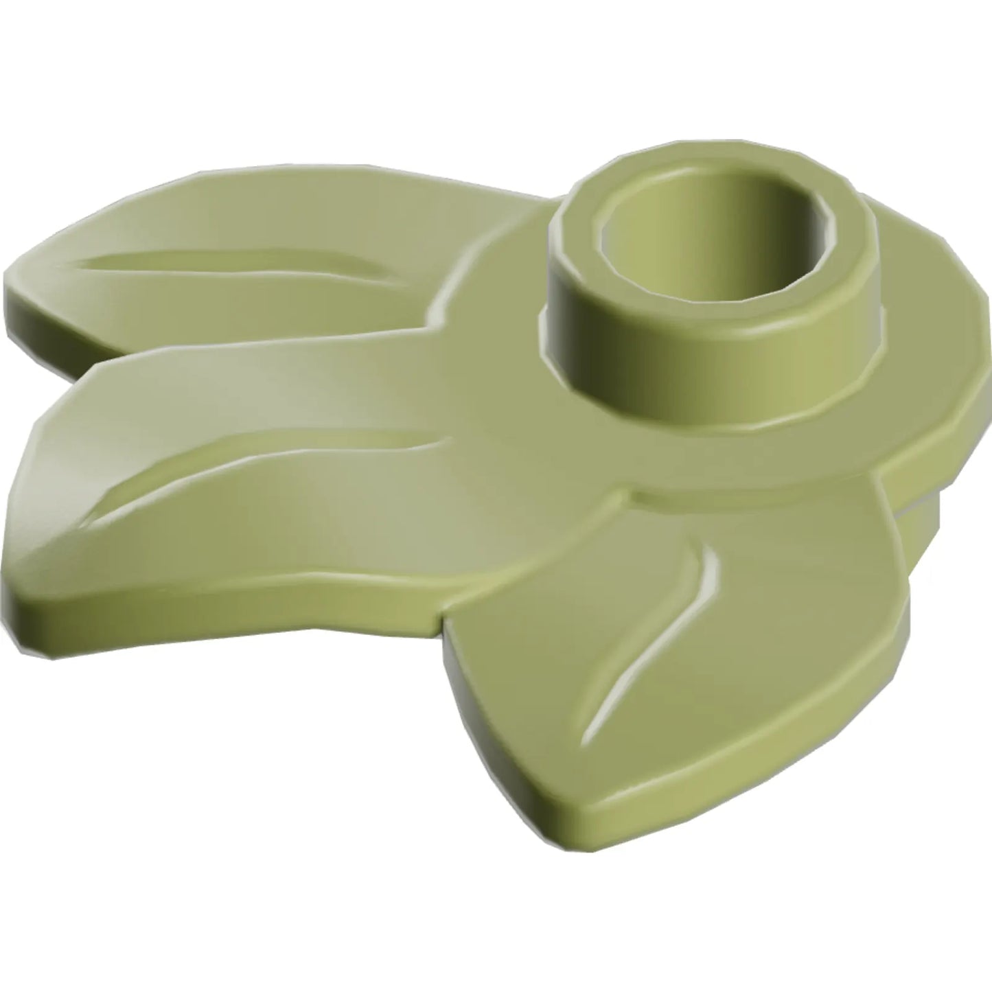 Part 32607 - Plant Plate, Round 1 x 1 with 3 Leaves