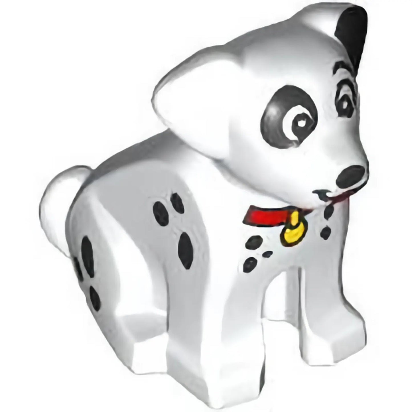 Part 3319pb01 - Dog, Dalmatian, Sitting with Black Ear, Nose and Spots, and Red Tongue and Collar with Yellow Tag Pattern