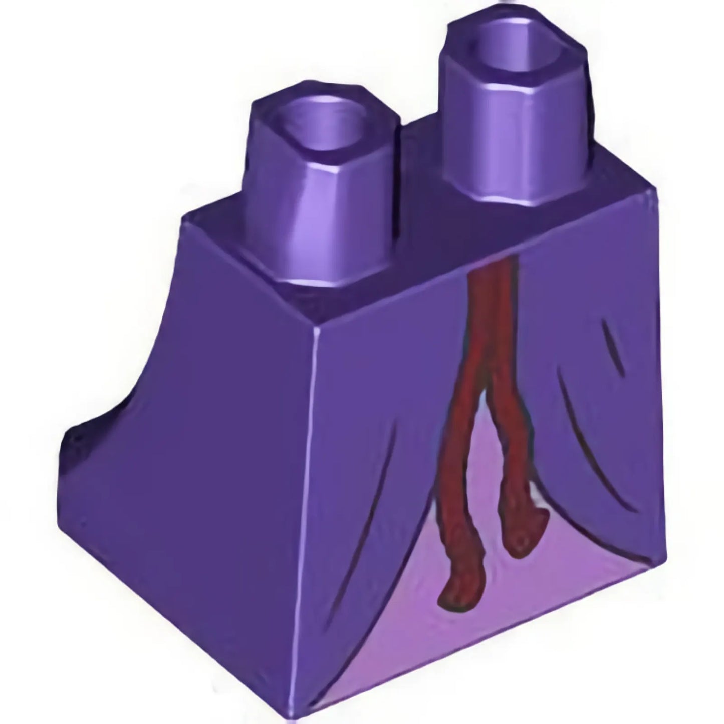 Part 36036pb054 - Lower Body, Skirt with Dark Red Rope Ends and Dress with Medium Lavender Center Panel Pattern