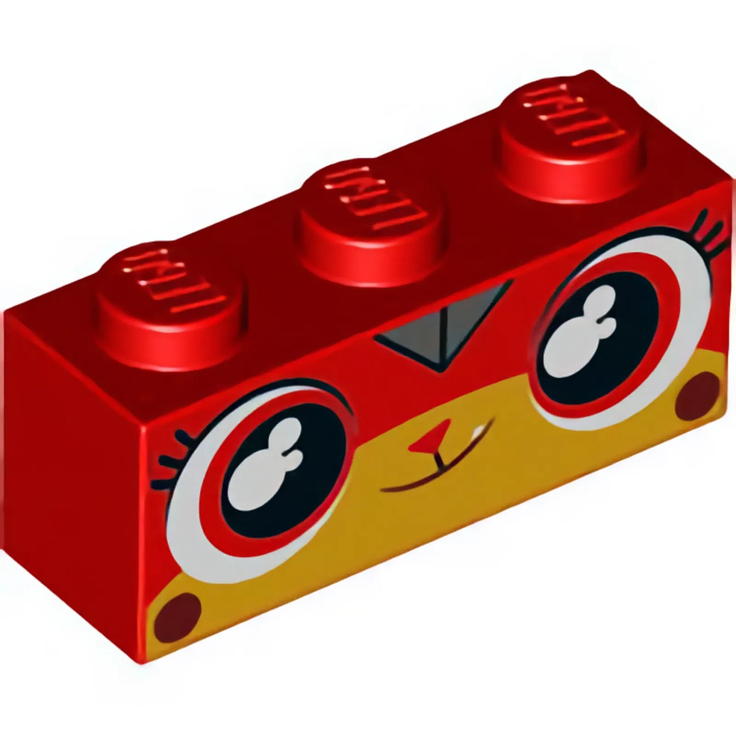 Part 3622pb110 - Brick 1 x 3 with Cat Face Wide Eyes and Smiling Pattern (Calm-Down Kitty)