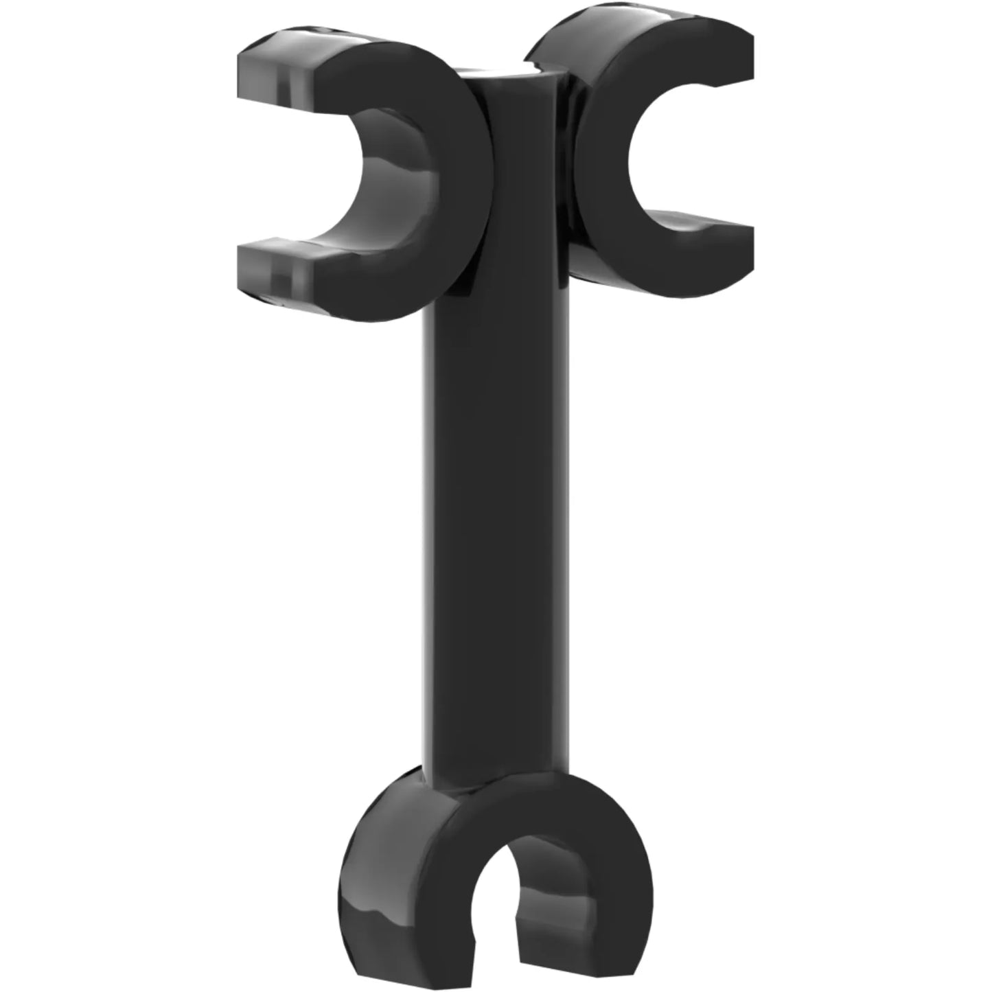 Part 3628 - Bar 2L with Clip End and 2 Clips on Opposite Sides