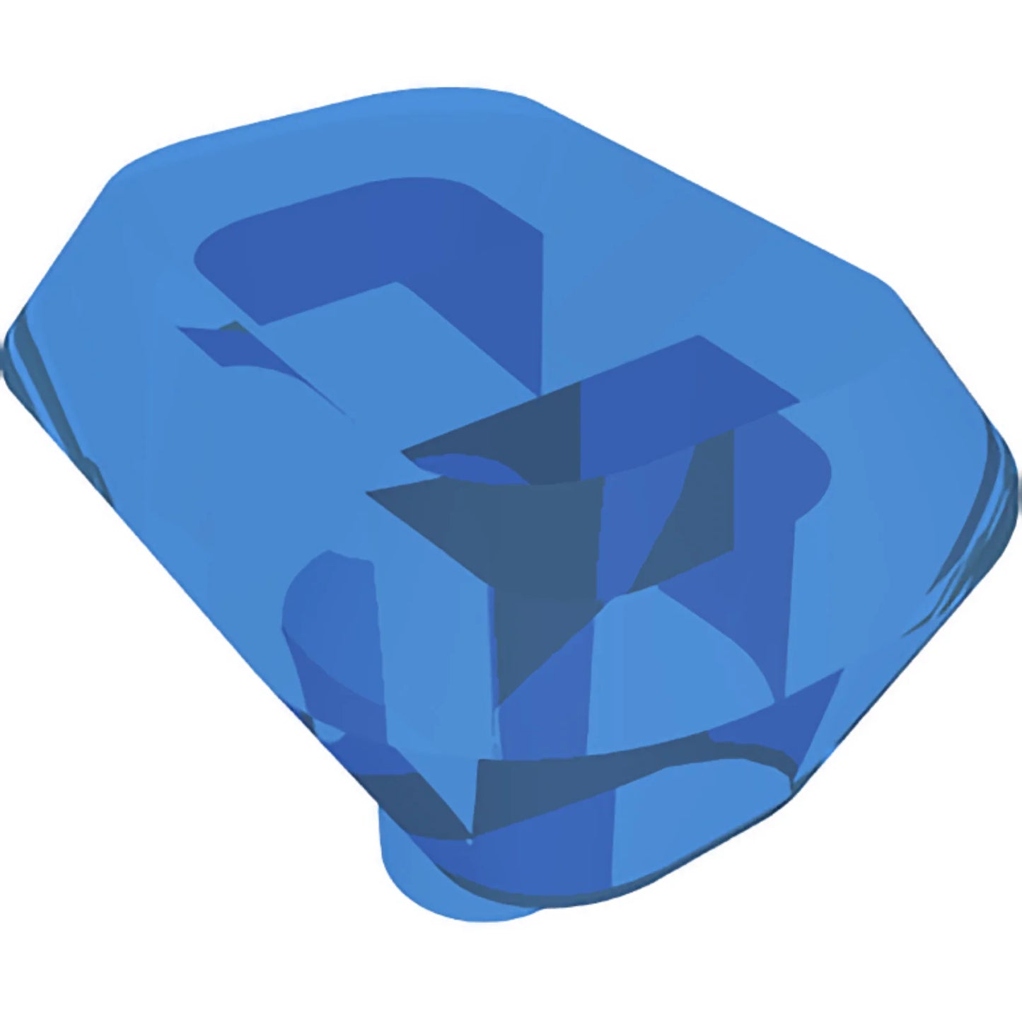 Teil 36451 - Facettierter Stein mit kleiner Nadel (Infinity-Stein), 4 auf dem Anguss