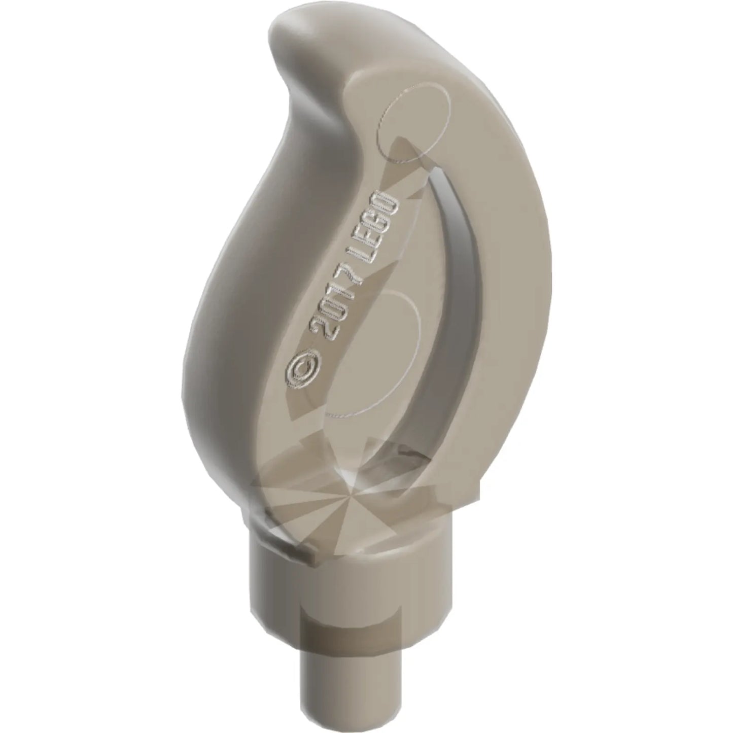 Part 37775 - Wave Rounded Straight Single with Small Pin End (Candle Flame)