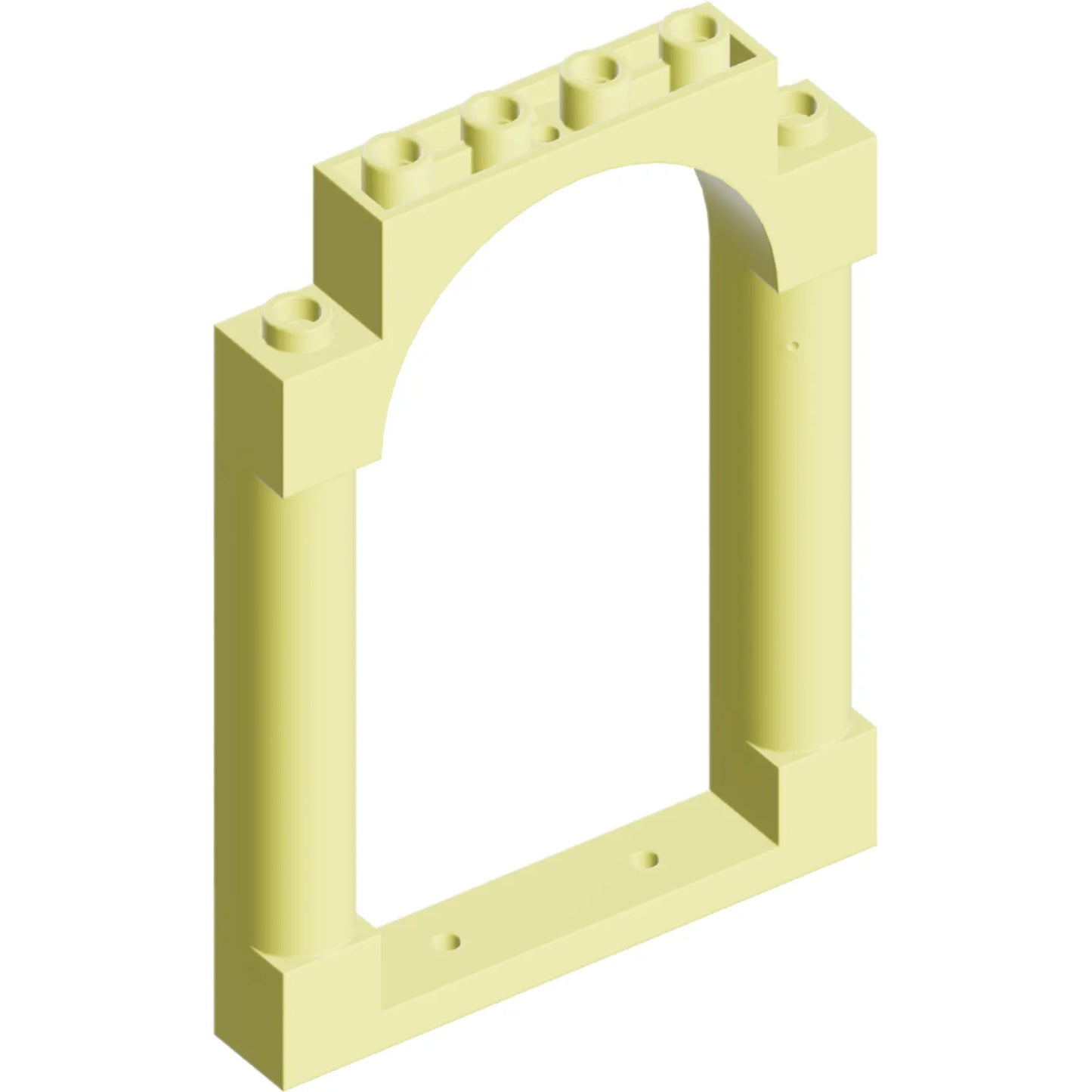 Part 40066 - Door, Frame 1 x 6 x 7 Arched with Notches and Rounded Pillars