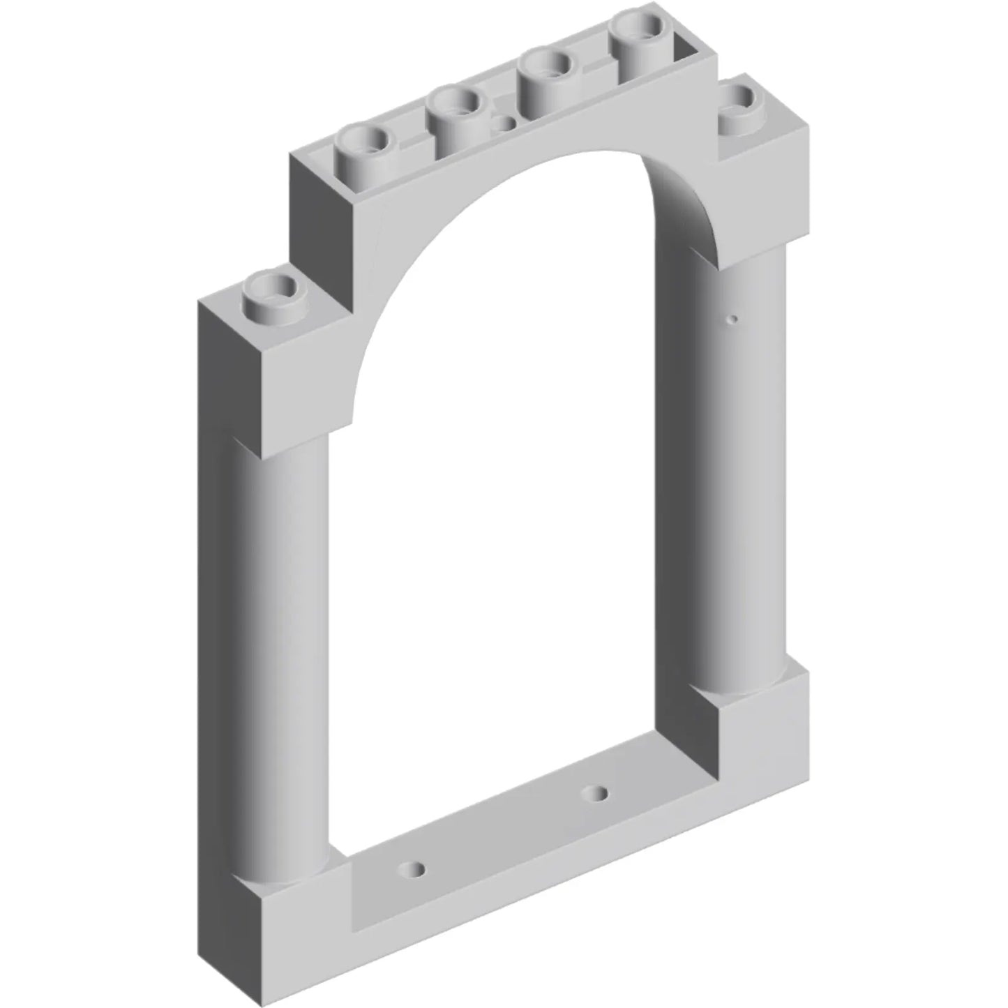 Part 40066 - Door, Frame 1 x 6 x 7 Arched with Notches and Rounded Pillars