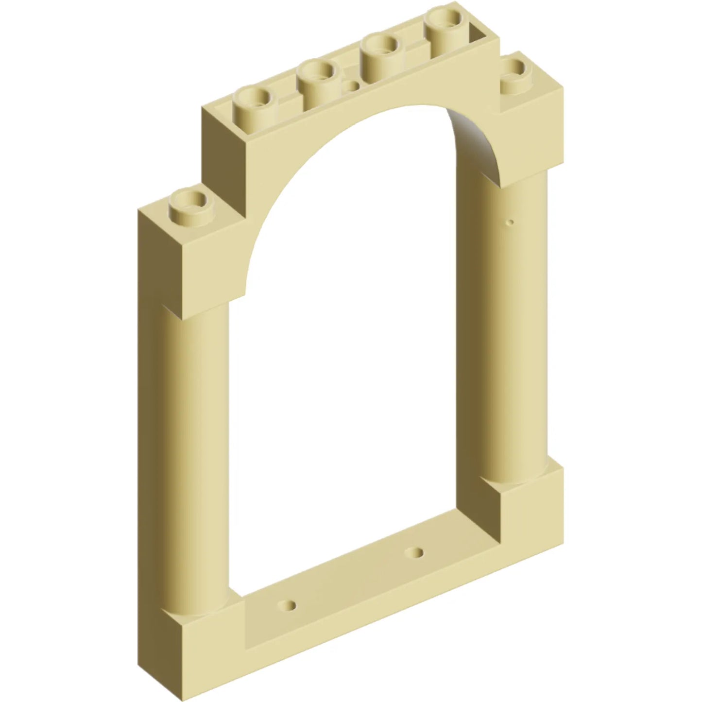 Part 40066 - Door, Frame 1 x 6 x 7 Arched with Notches and Rounded Pillars
