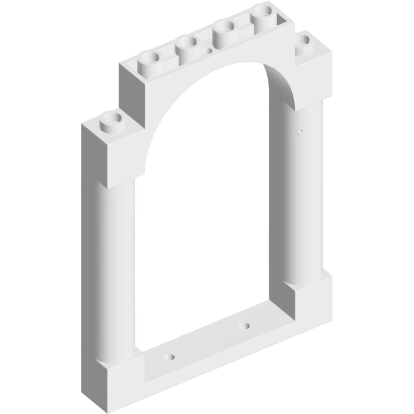Part 40066 - Door, Frame 1 x 6 x 7 Arched with Notches and Rounded Pillars