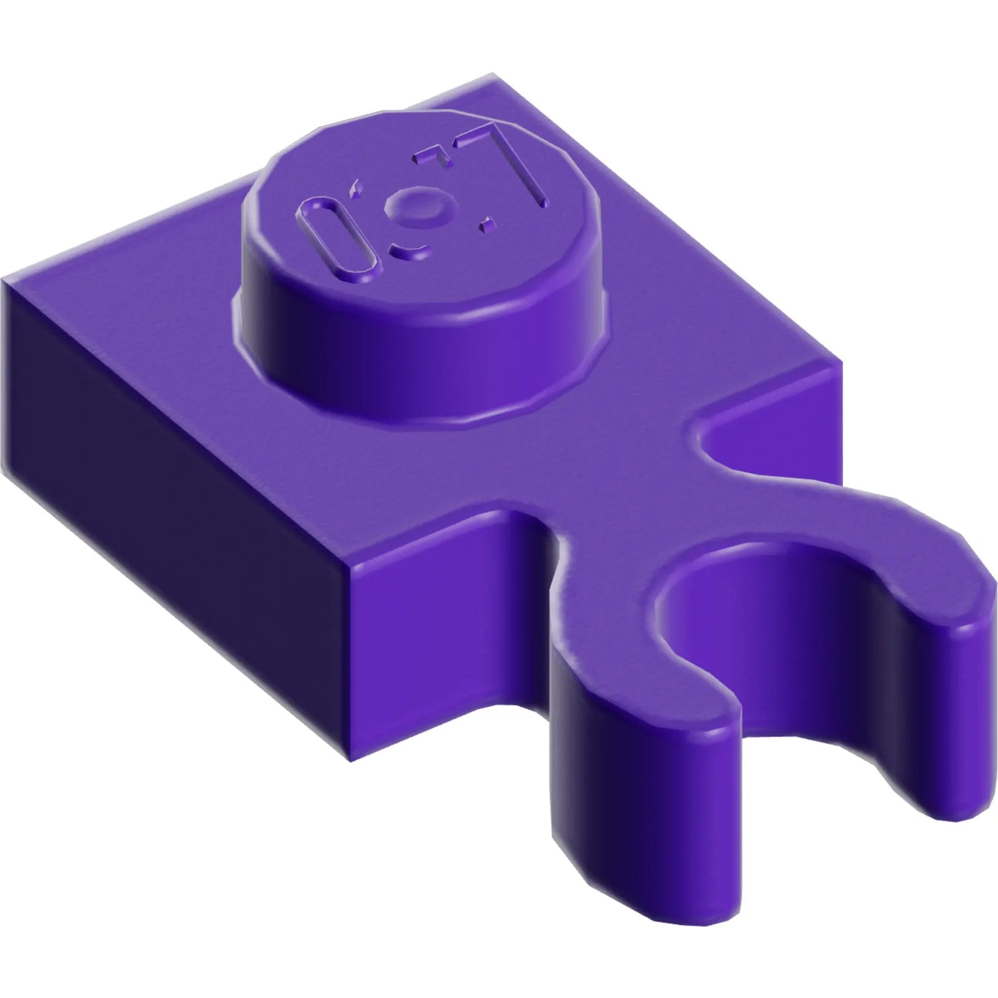 Part 4085d - Plate, Modified 1 x 1 with Open O Clip Thick (Vertical Grip)