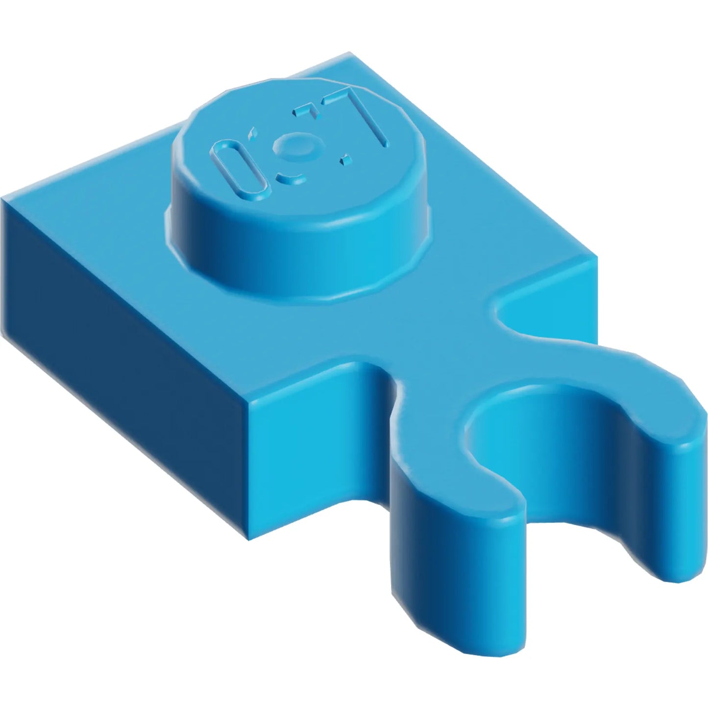 Part 4085d - Plate, Modified 1 x 1 with Open O Clip Thick (Vertical Grip)
