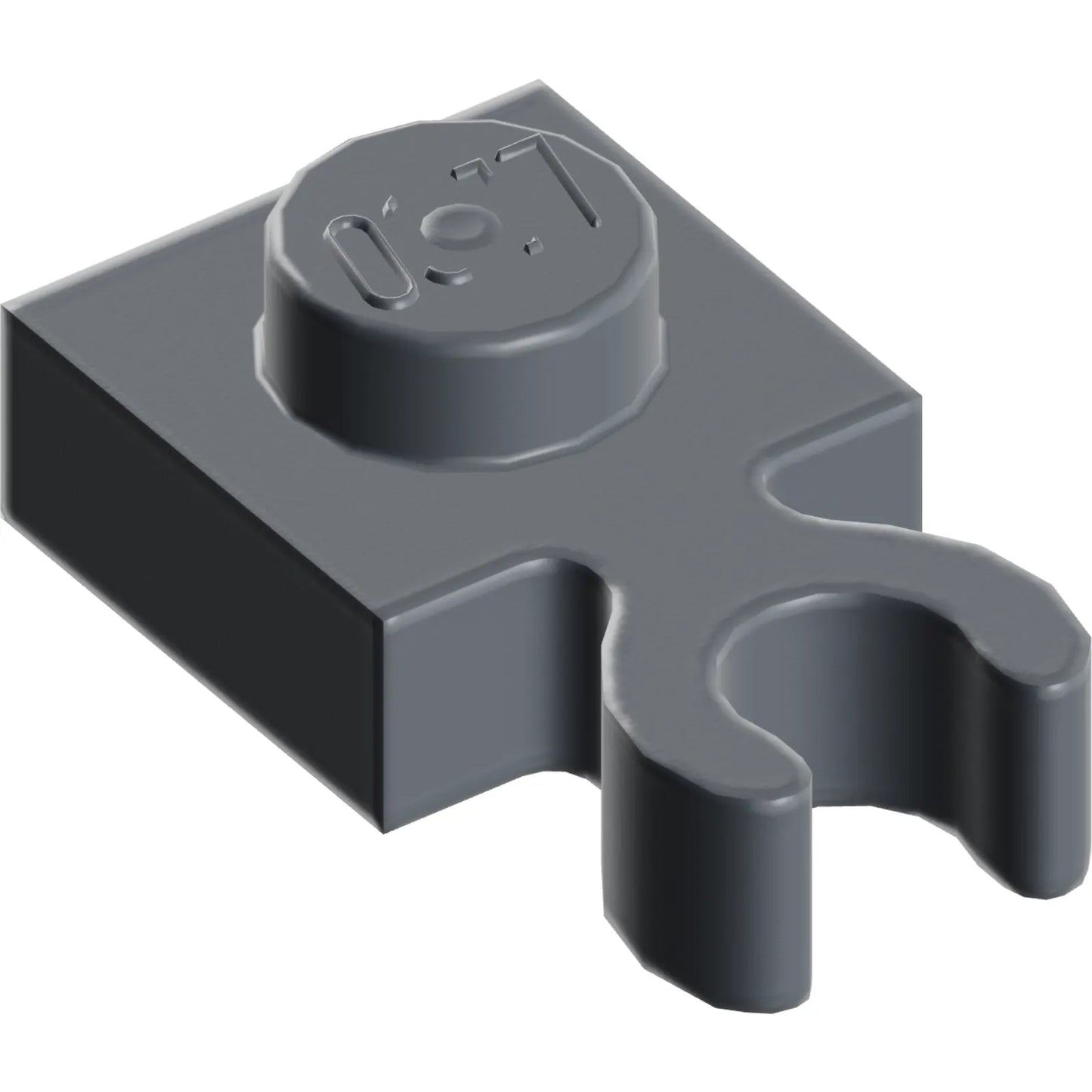 Part 4085d - Plate, Modified 1 x 1 with Open O Clip Thick (Vertical Grip)