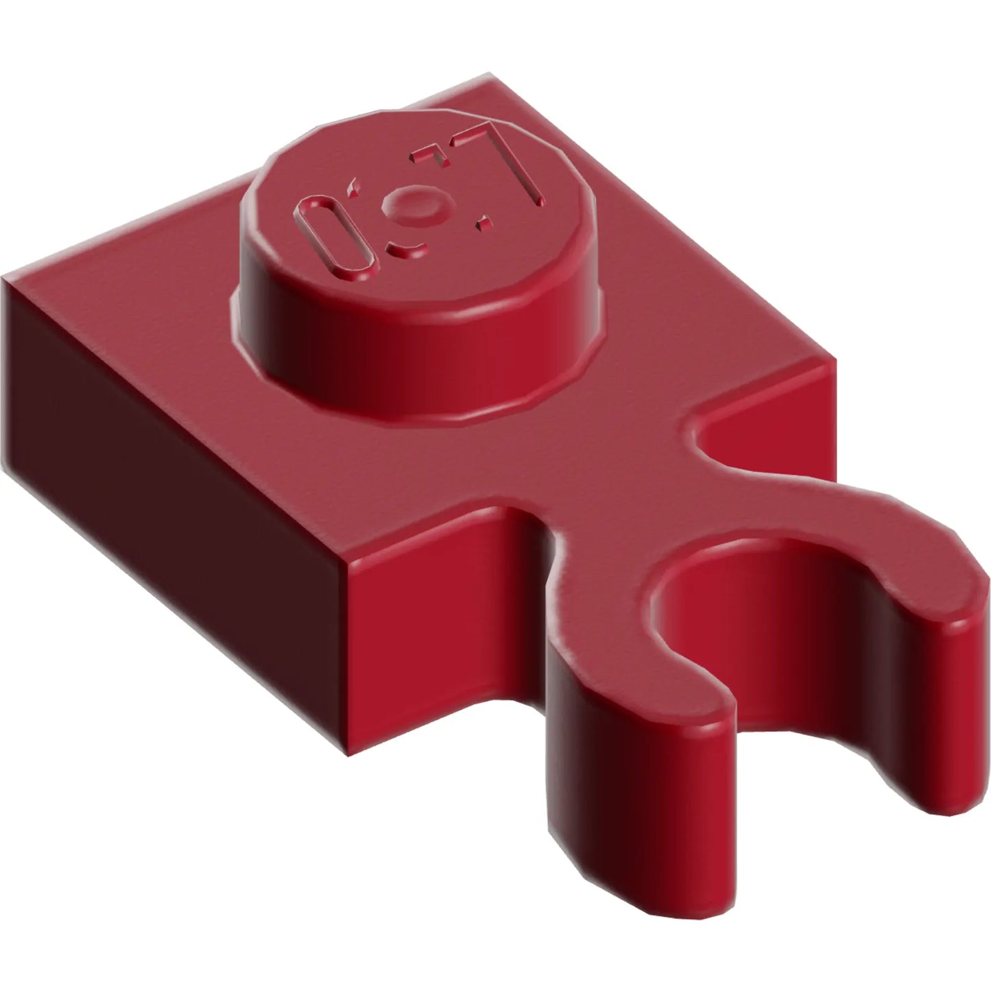 Part 4085d - Plate, Modified 1 x 1 with Open O Clip Thick (Vertical Grip)