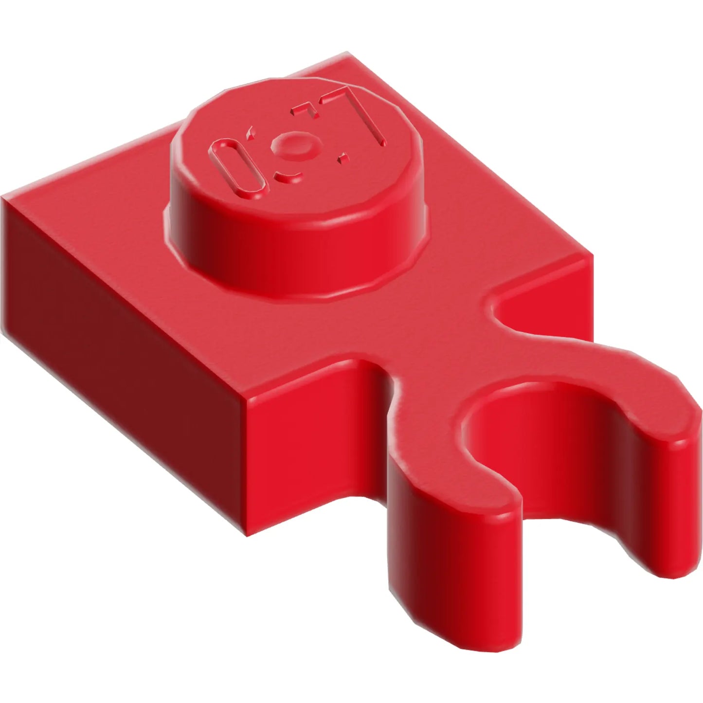 Part 4085d - Plate, Modified 1 x 1 with Open O Clip Thick (Vertical Grip)