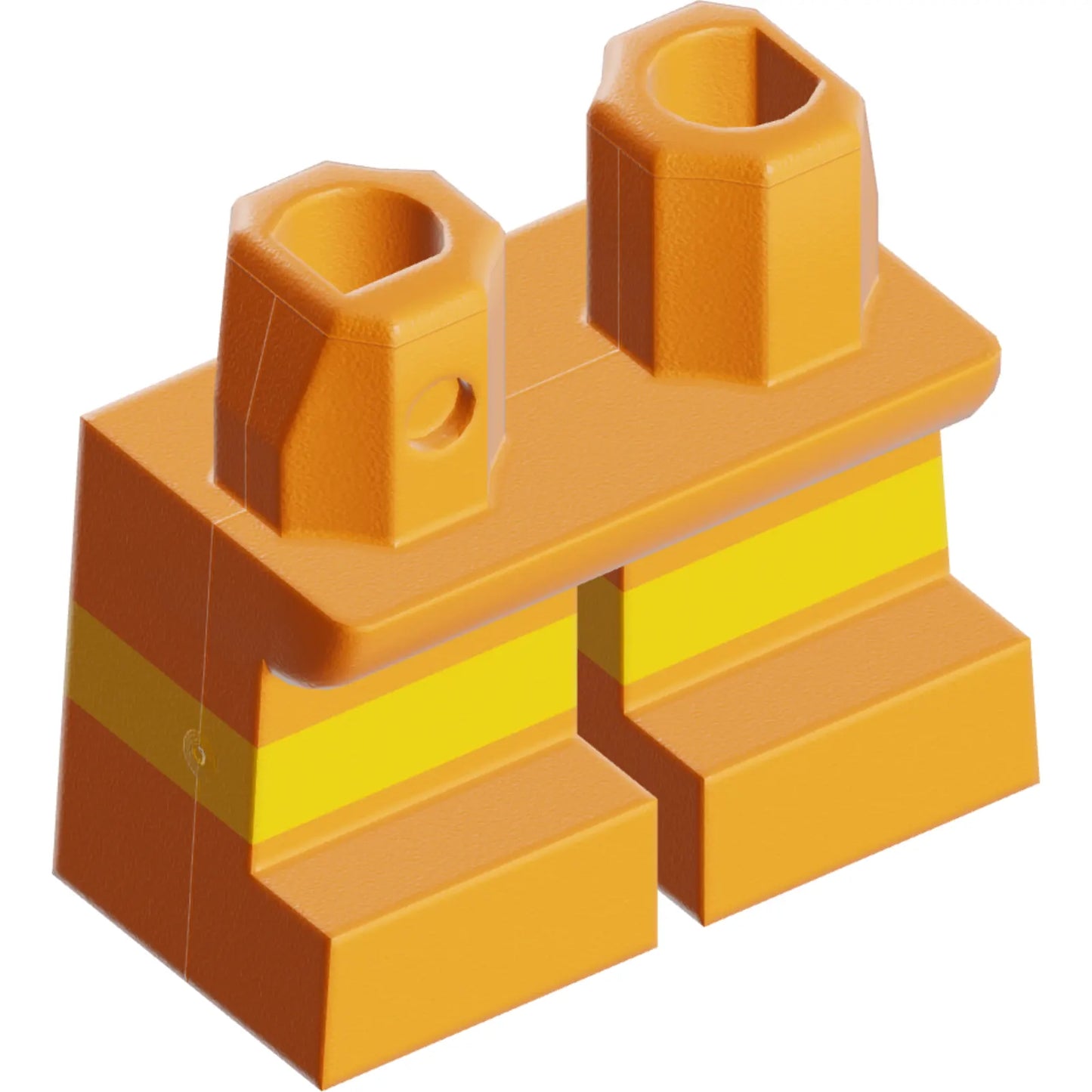 Part 41879pb001 - Legs Short with Molded Horizontal Yellow Stripes Pattern
