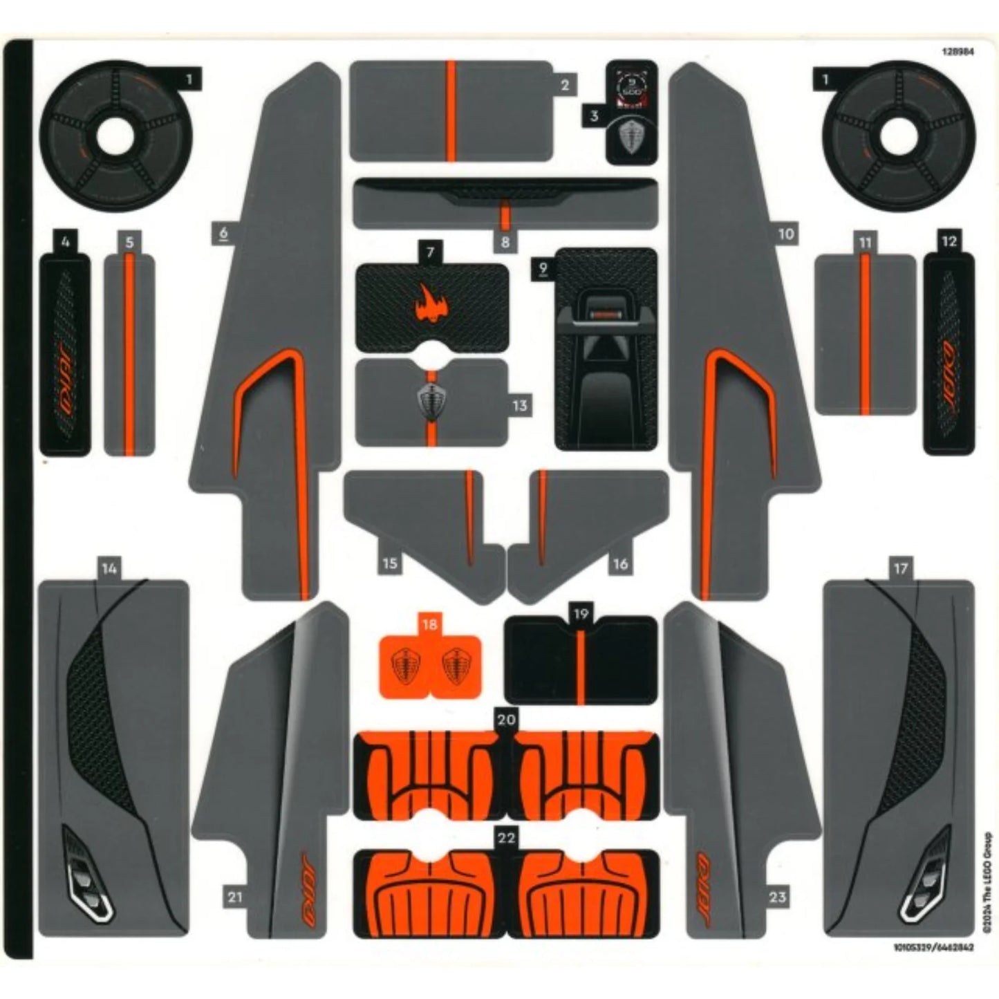 Part 42173stk01 - Sticker Sheet for Set 42173 - (10105329/6462842)