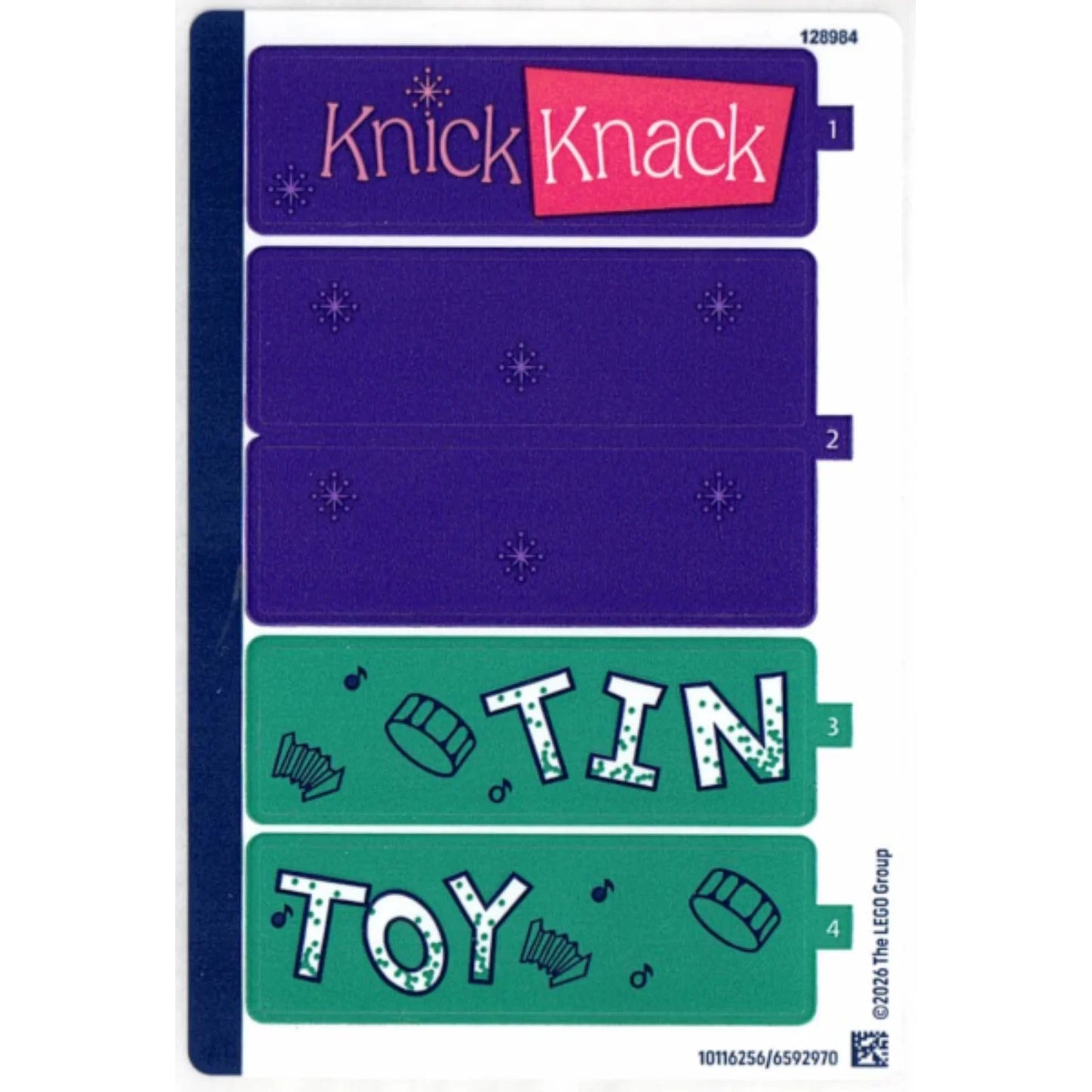 Part 43301stk01 - Sticker Sheet for Set 43301 - (10116256/6592970)