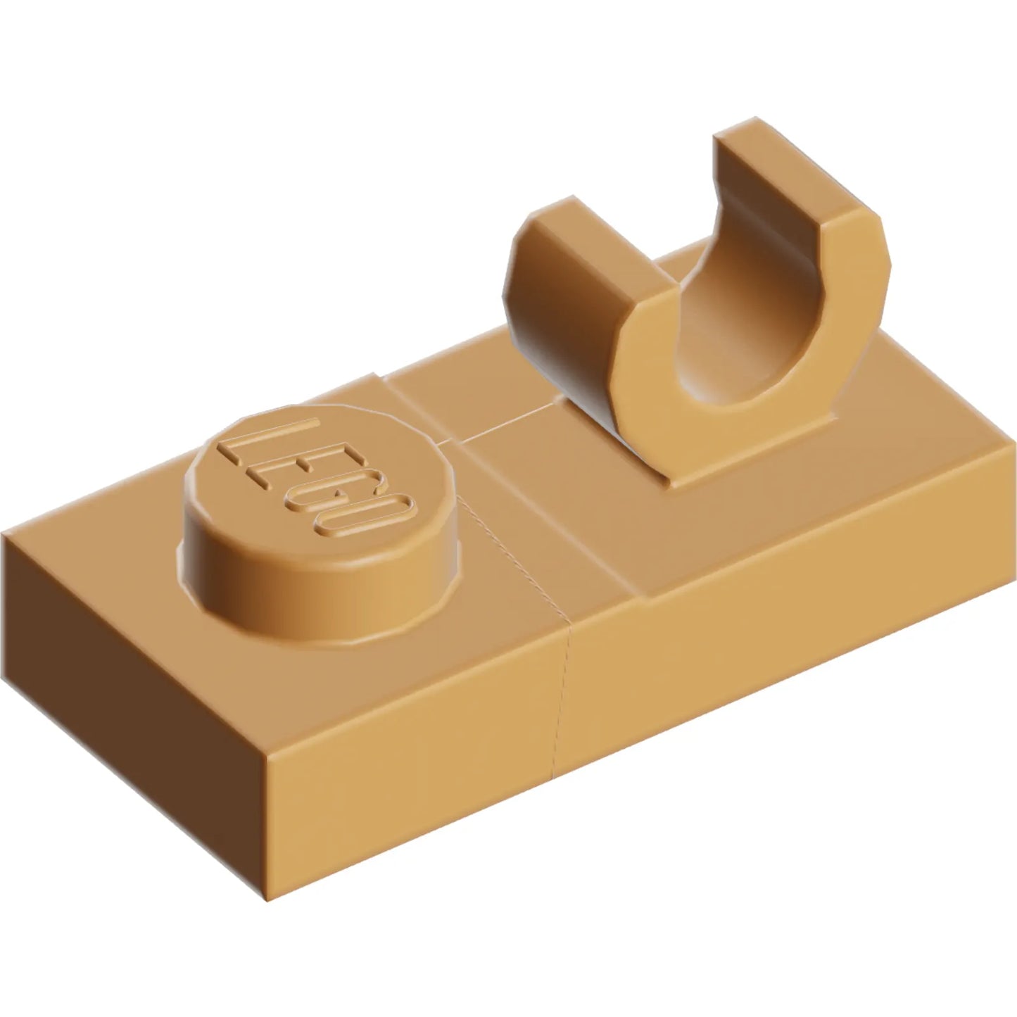 Part 44861 - Plate, Modified 1 x 2 with Open O Clip on Top