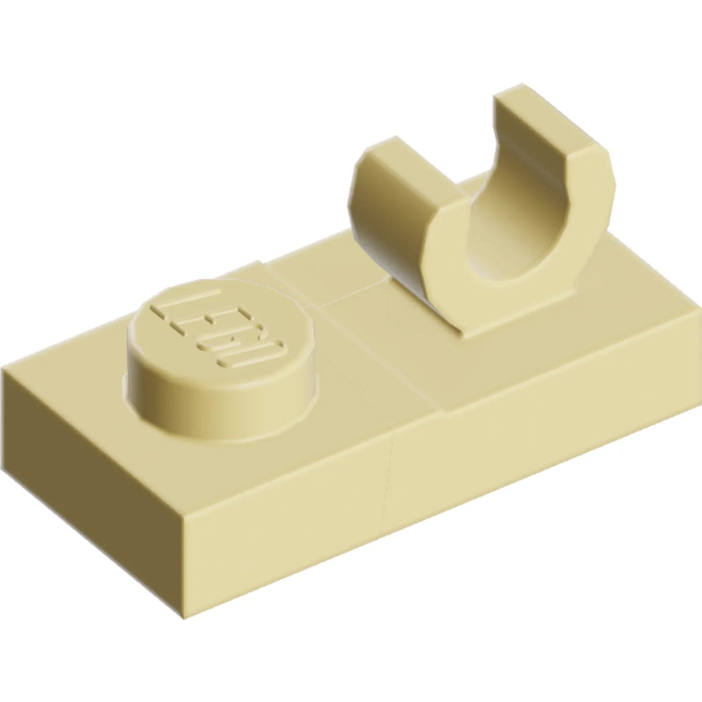 Part 44861 - Plate, Modified 1 x 2 with Open O Clip on Top