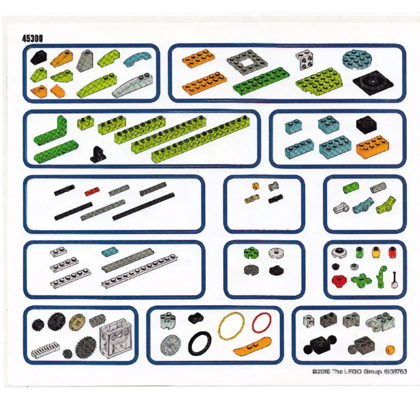 Gear 45300stk01a - Sticker Sheet for Storage Tray of Set 45300 - (6138763)