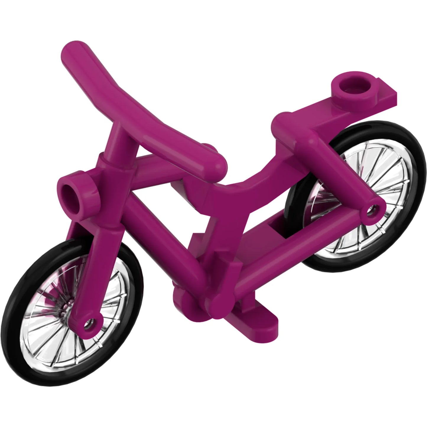 Part 4719c02 - Bicycle with Trans-Clear Wheels with Molded Black Hard Rubber Tires (4719 / 92851pb01)