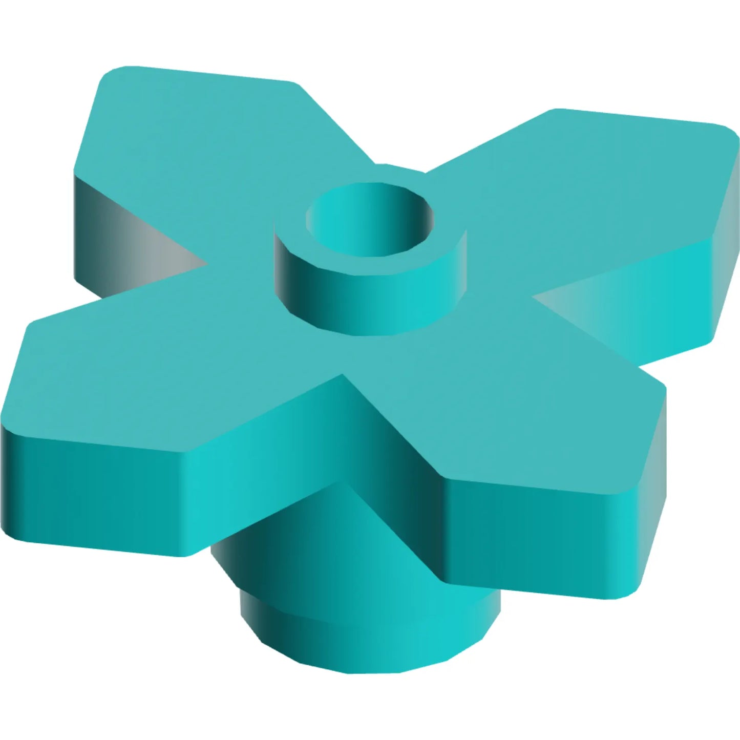 Teil 4727 - Pflanzenblume 2 x 2 Blätter - Eckig