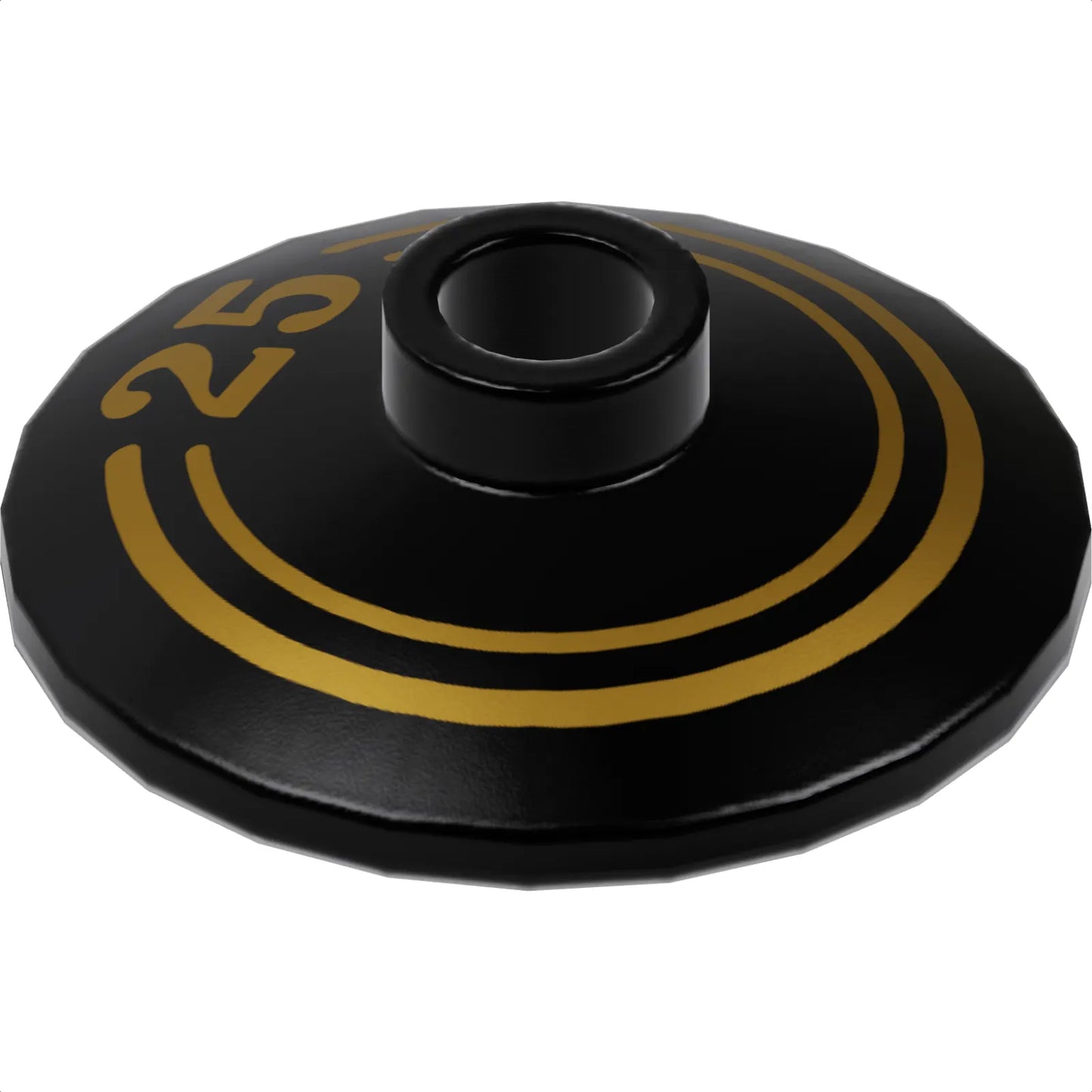 Part 4740pb024 - Dish 2 x 2 Inverted (Radar) with Gold Circles and Number 25 Pattern