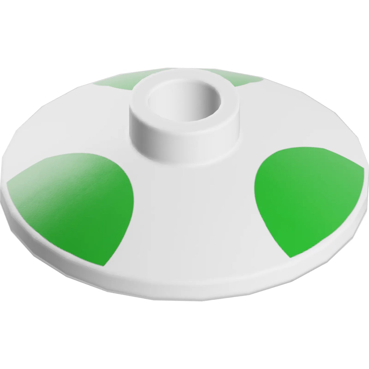 Part 4740pb030 - Dish 2 x 2 Inverted (Radar) with Bright Green Yoshi Spots Pattern