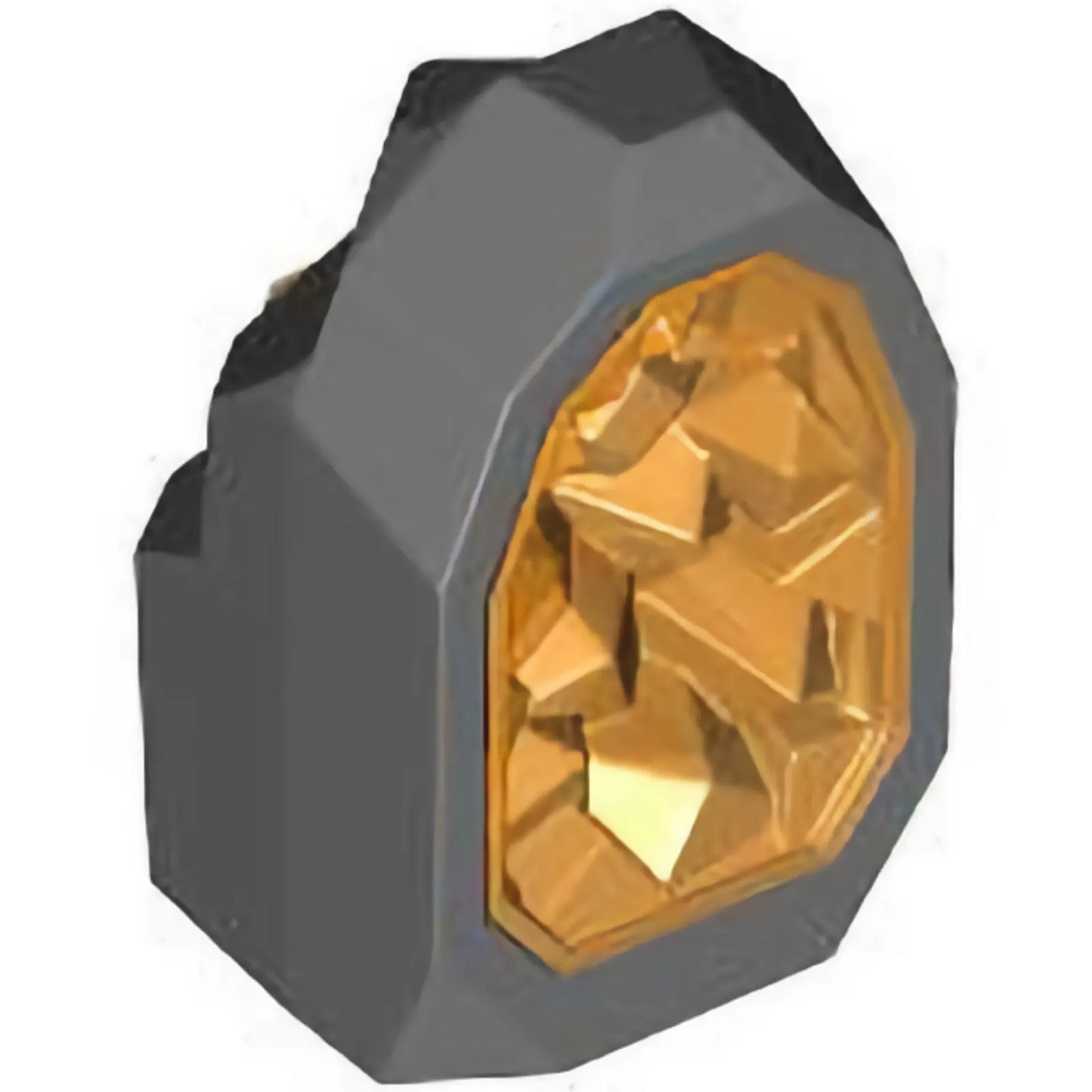 Part 49656pb09 - Rock 1 x 1 Geode with Molded Trans-Orange Crystals Pattern