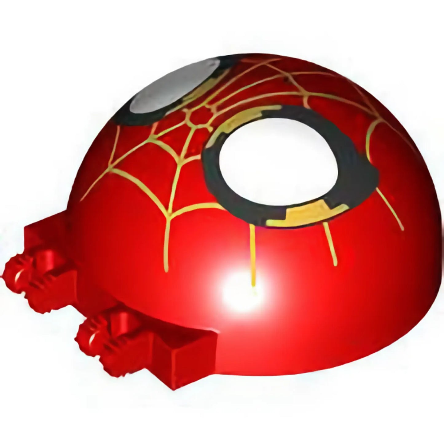 Part 50747pb22 - Windscreen 6 x 6 x 3 Canopy Half Sphere with Dual 2 Fingers with Spider-Man Face and Gold Webbing Pattern