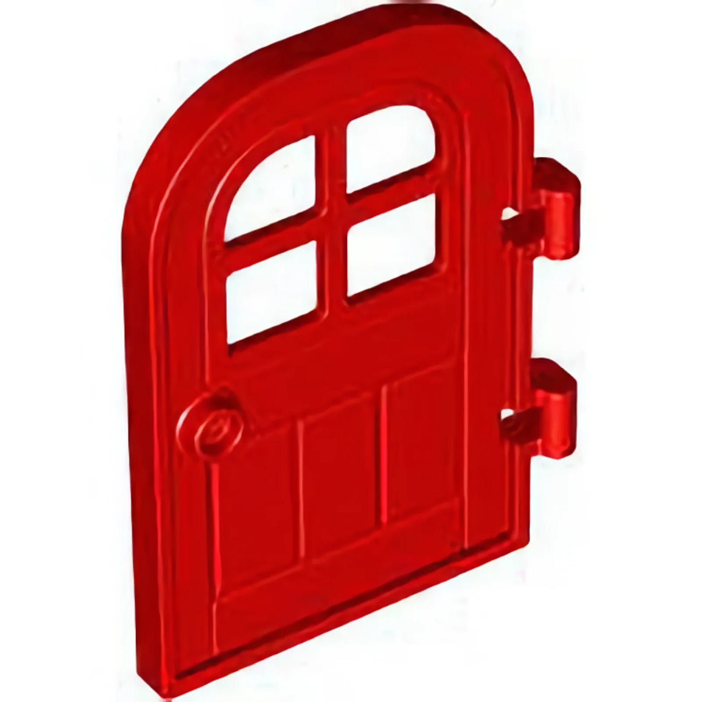 Part 5257 - Door 1 x 4 x 6 Curved Top with Window with 4 Panes and Stud Handle, Reinforced Edge