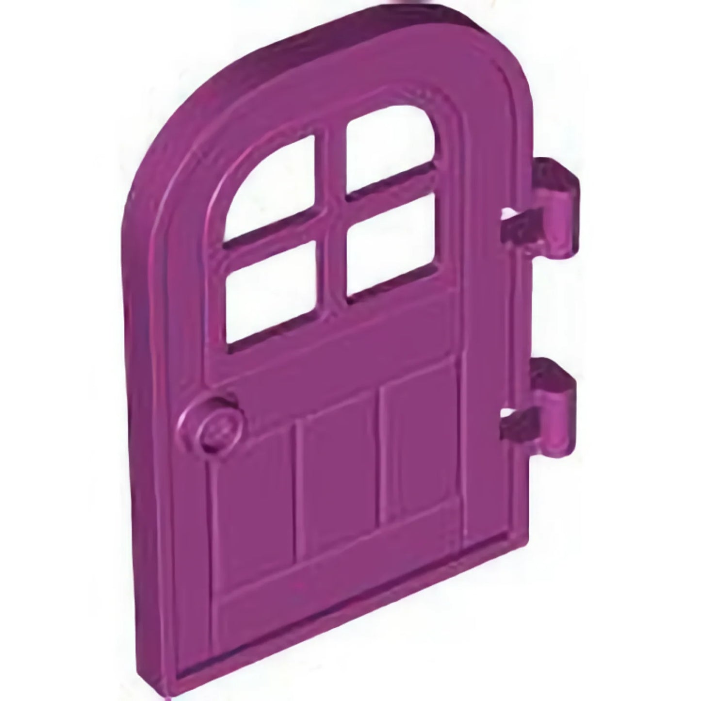 Part 5257 - Door 1 x 4 x 6 Curved Top with Window with 4 Panes and Stud Handle, Reinforced Edge