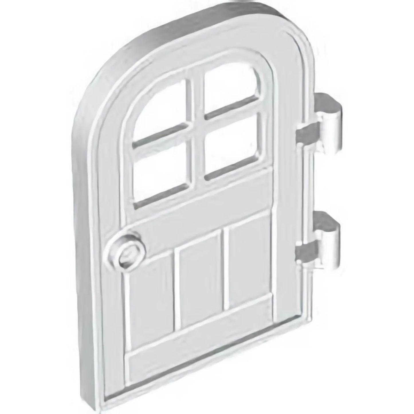 Part 5257 - Door 1 x 4 x 6 Curved Top with Window with 4 Panes and Stud Handle, Reinforced Edge