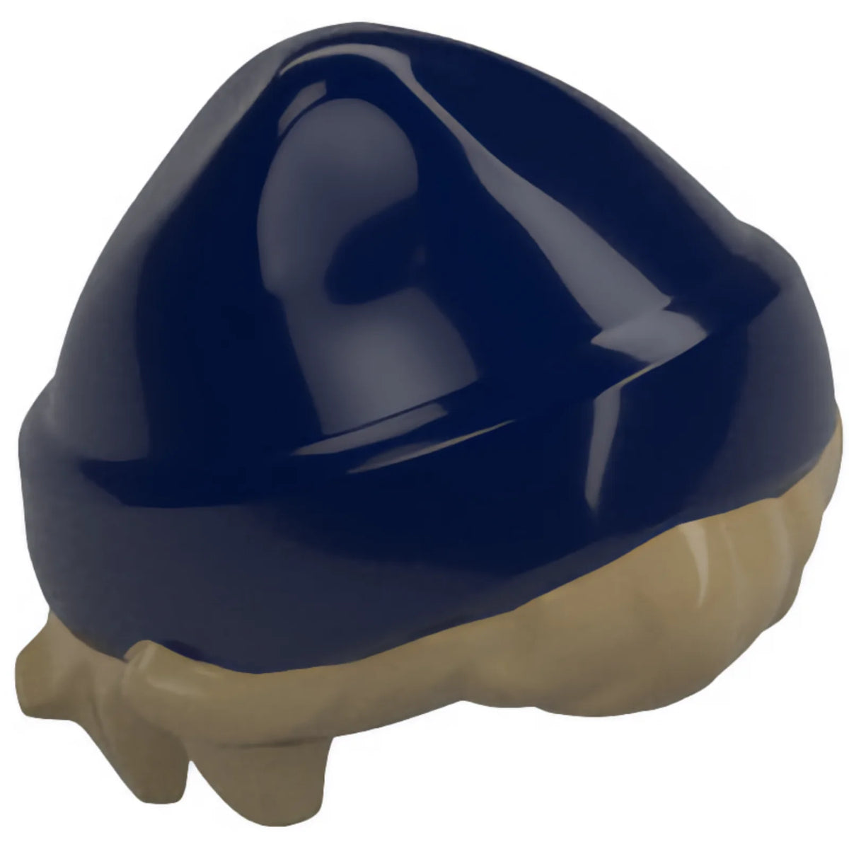 Part 5492pb03 - Mini Doll, Hair Combo, Hair with Hat, Short Tousled with Molded Dark Blue Beanie / Knit Cap Pattern