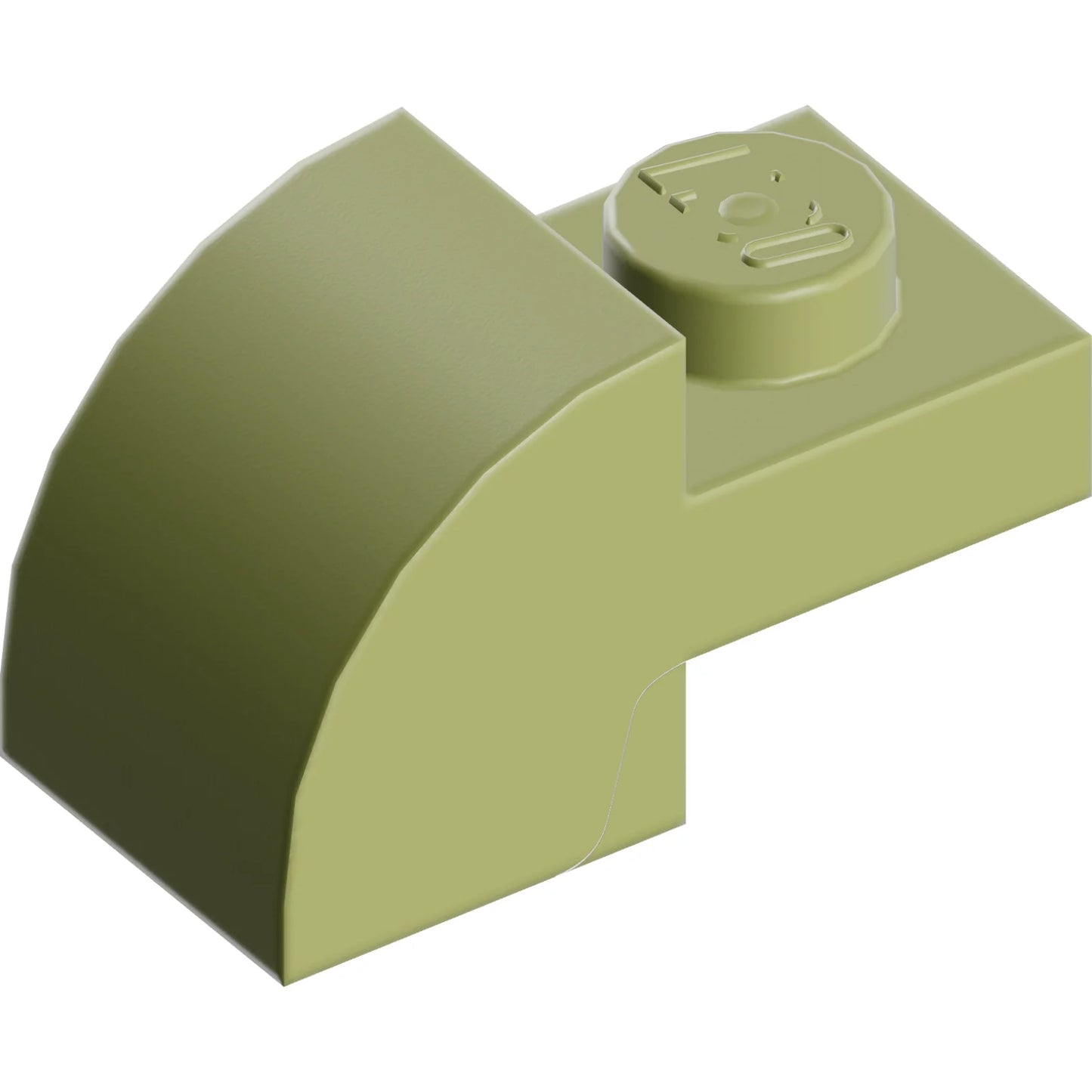 Part 5841 - Slope, Curved 2 x 1 with Recessed Stud