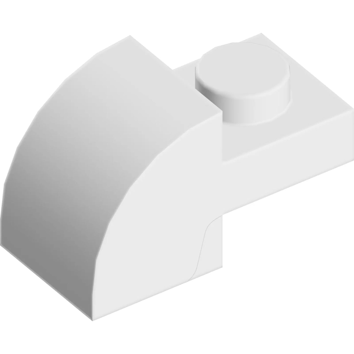 Part 5841 - Slope, Curved 2 x 1 with Recessed Stud