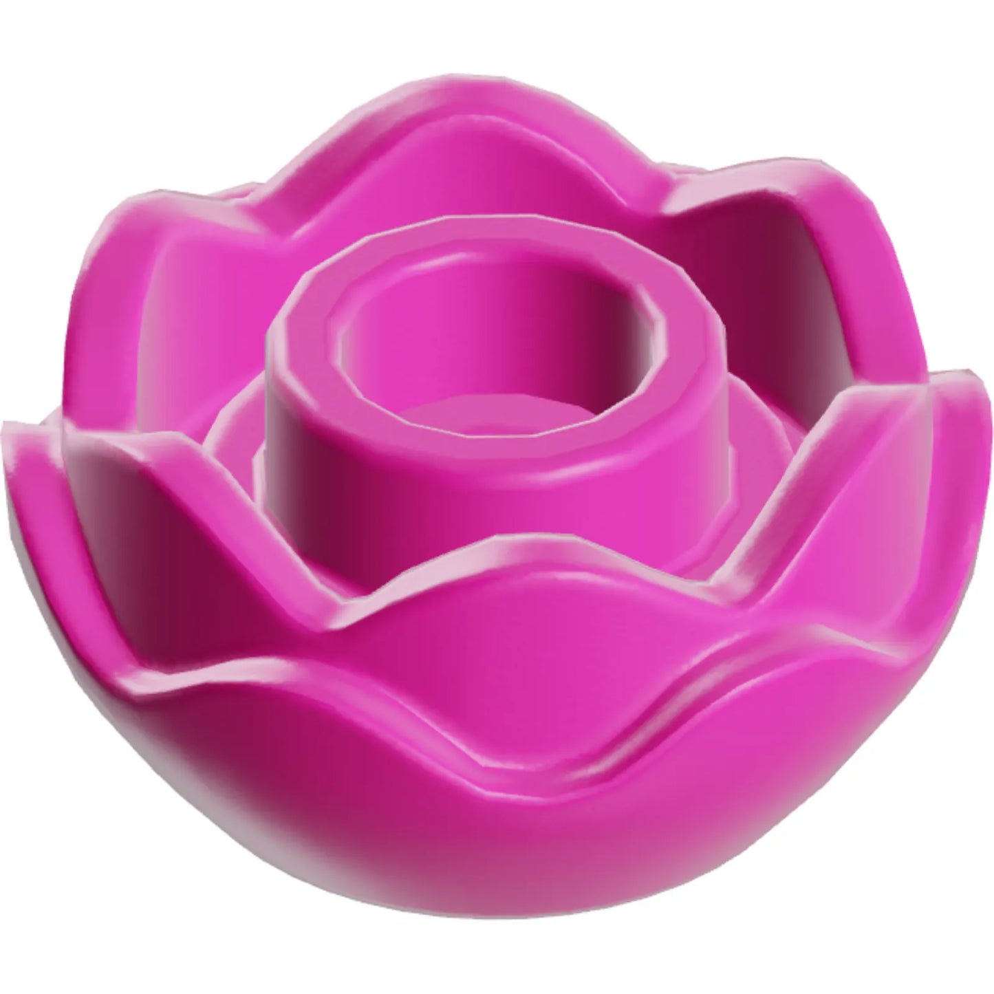 Part 5904 - Plant Flower Round with 2 Layers (Peony Rose) with Open Stud and Small Pin Hole
