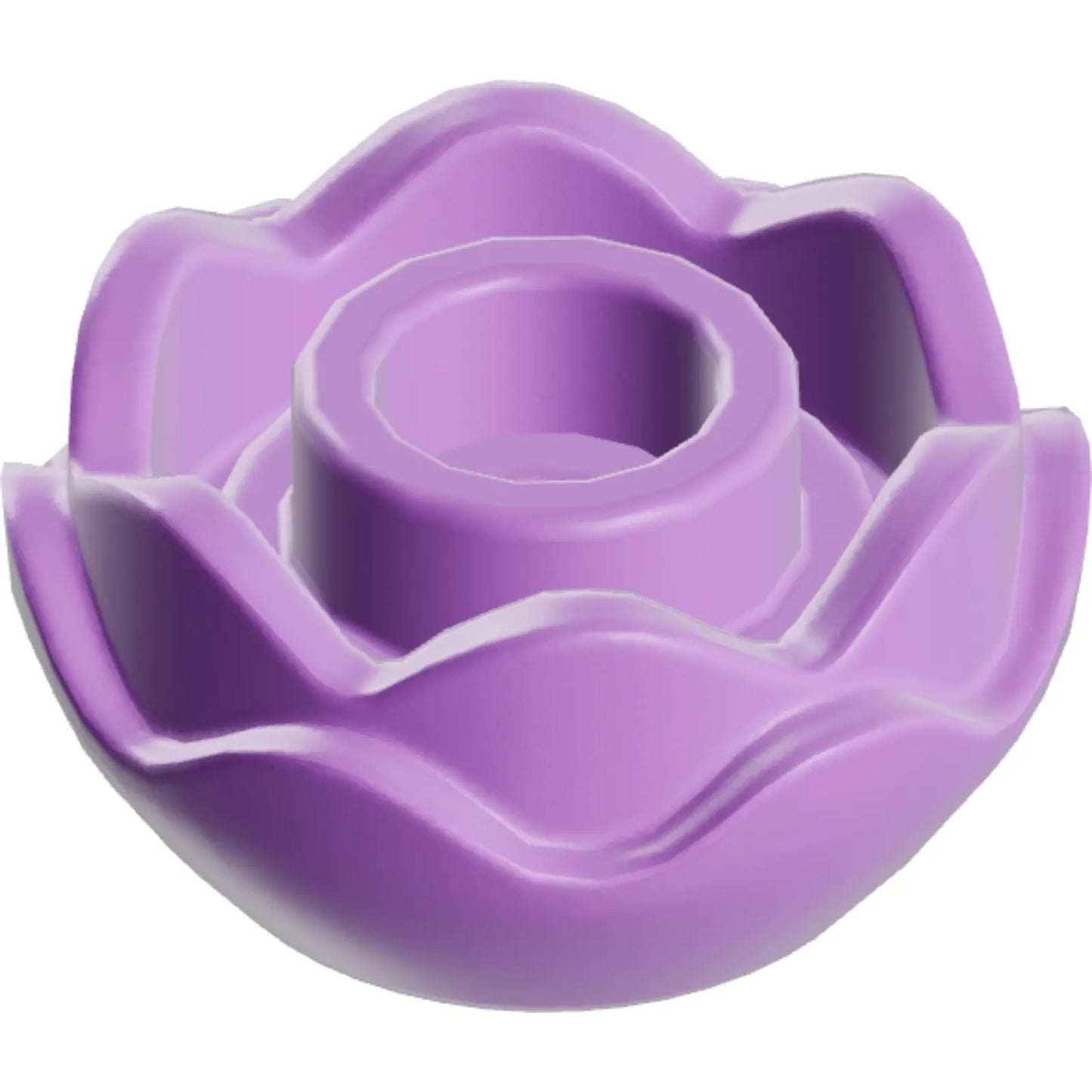 Part 5904 - Plant Flower Round with 2 Layers (Peony Rose) with Open Stud and Small Pin Hole