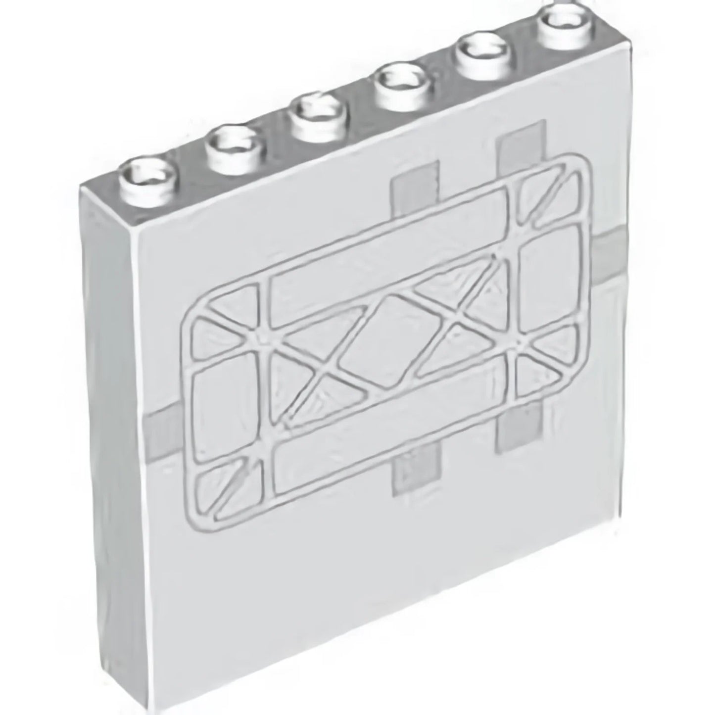 Part 59349pb345 - Panel 1 x 6 x 5 with SW Tantive IV Door with Light Bluish Gray Lines and Grille Pattern