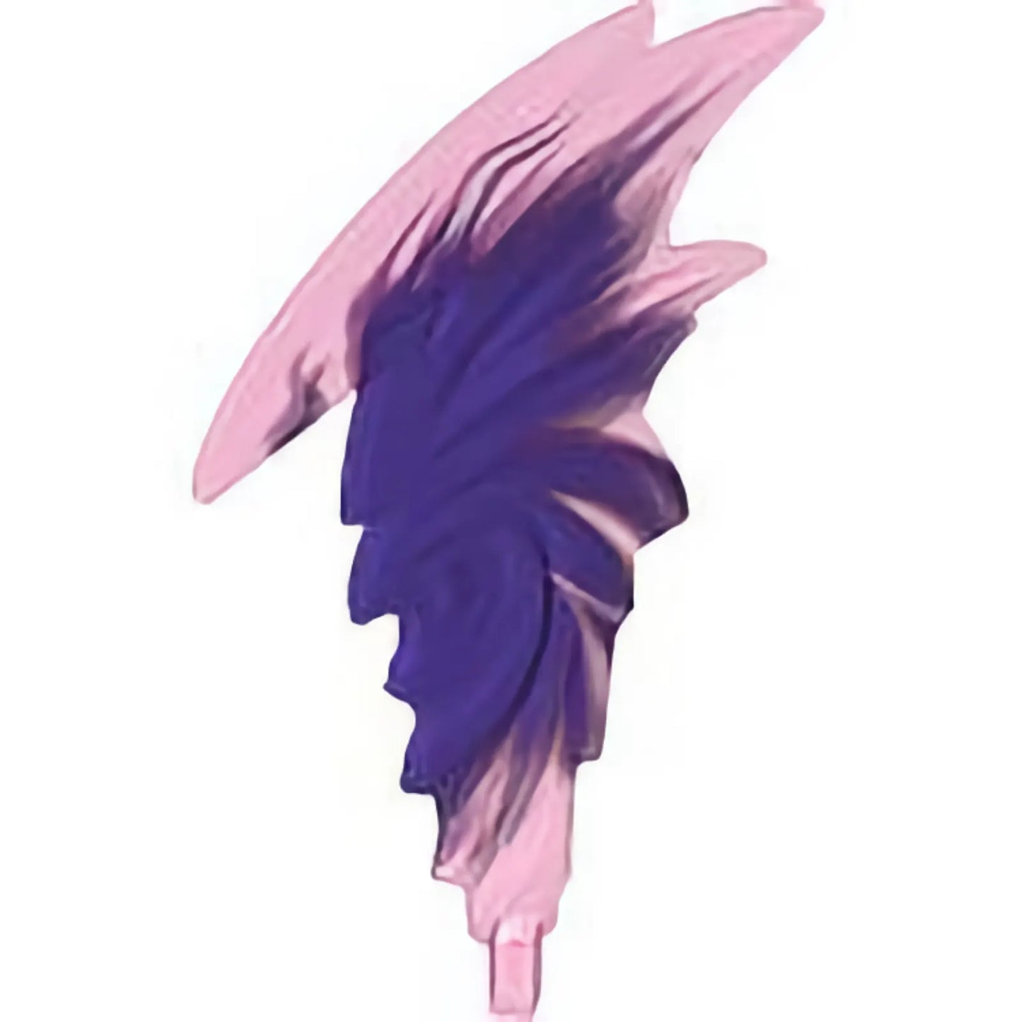Part 5982pb02 - Flame Trail Spiked with Axle End with Marbled Dark Purple Pattern