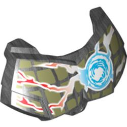 Part 98603pb005 - Large Figure Chest Armor Small with Chi and Olive Green (Crocodile) Pattern